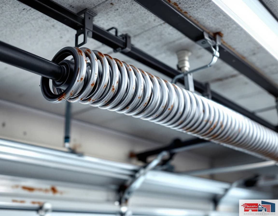 Broken Spring Repair — technician completing the repair on site